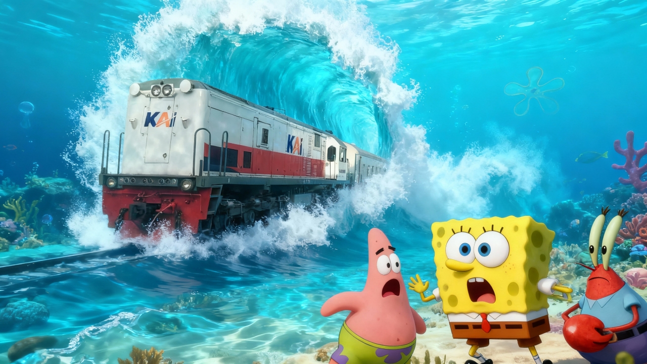 KAI di kartun Spongebob